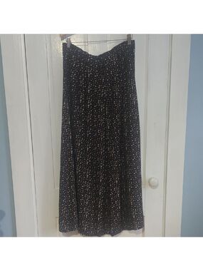 PUTUMAYO Black Small Floral Maxi Skirt NWT